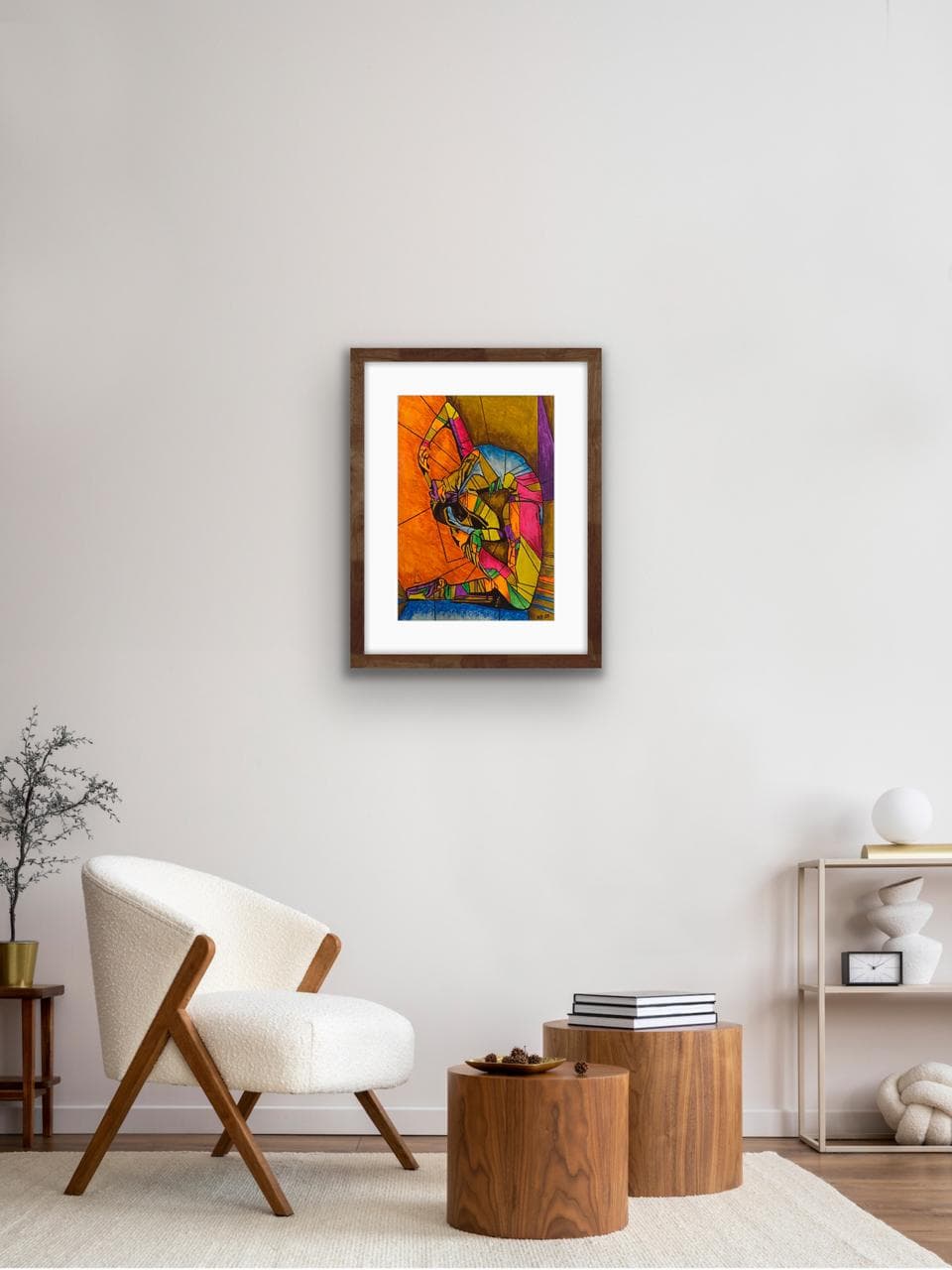 Baryshnikov’s Muse — Acrylic and oil pastels, original painting by South African artist Hans Rooseboom