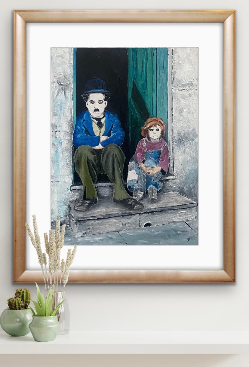 Charlie 1 — Oil and mixed media on canvas, original painting by South African artist Hans Rooseboom