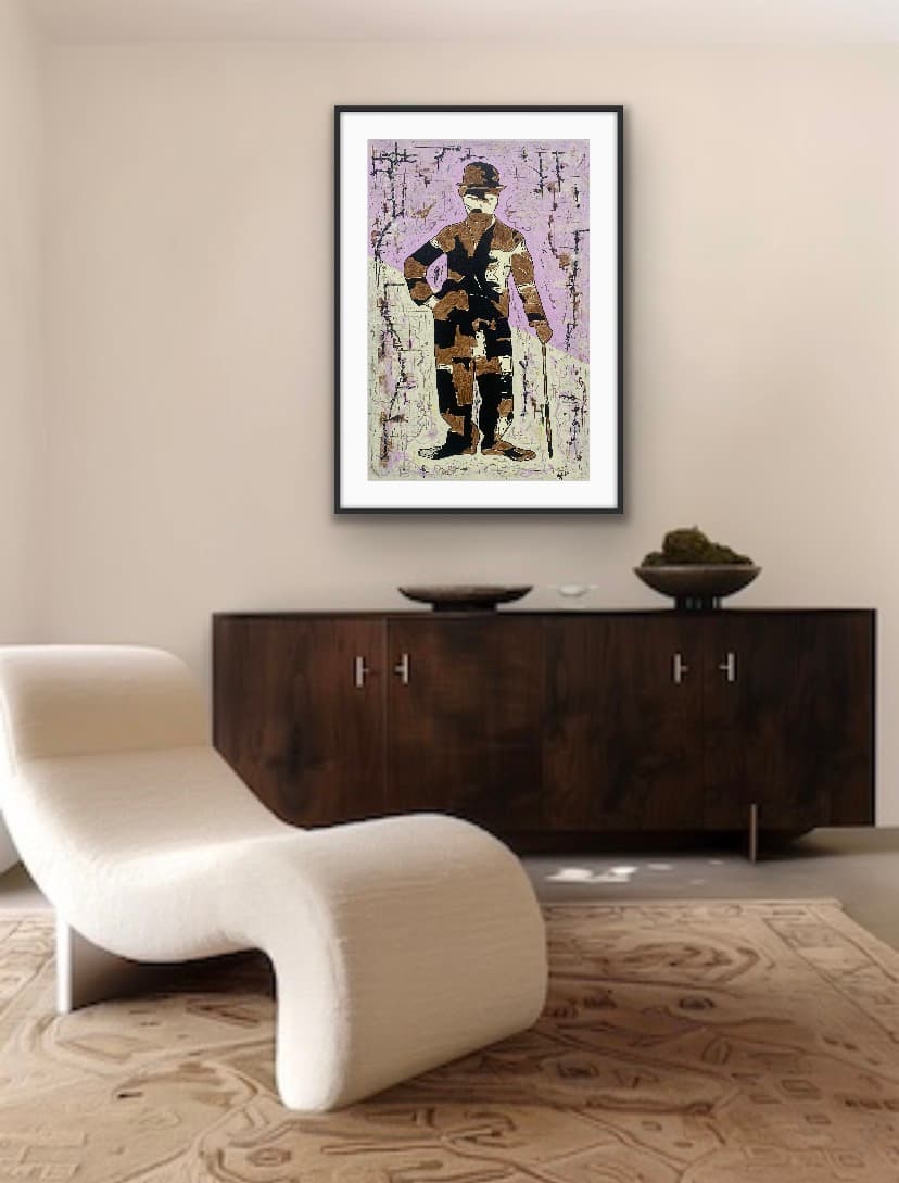 Charlie 2 — Acrylic and ink on canvas, original painting by South African artist Hans Rooseboom