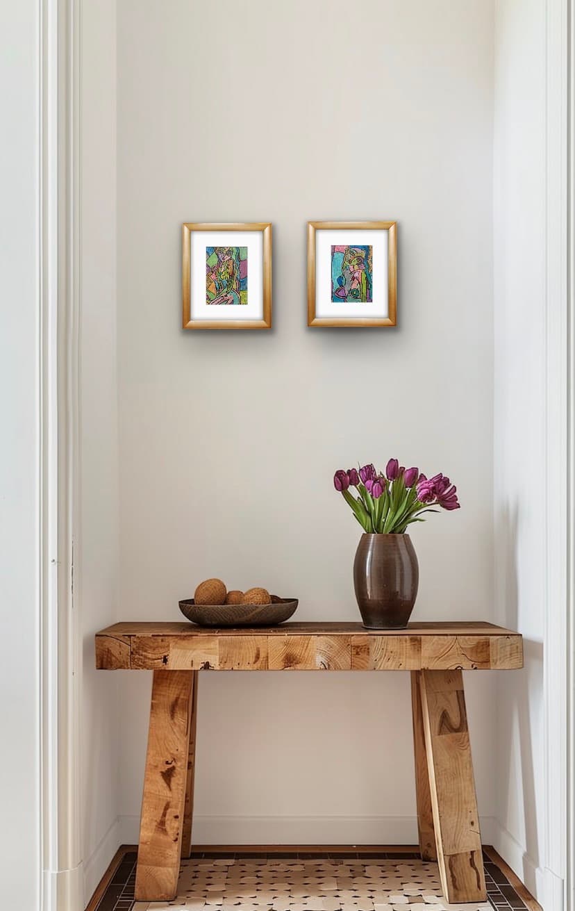 Lola 1 & 2 — Acrylic on canvas, original painting by South African artist Hans Rooseboom