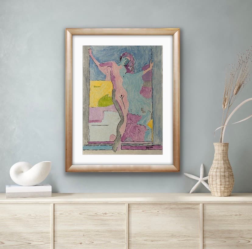 Red — Acrylic on canvas, original painting by South African artist Hans Rooseboom