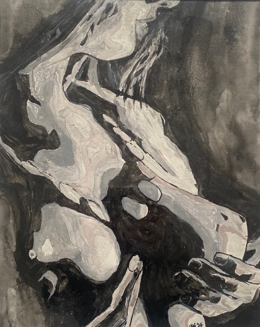 Touch 1 — Acrylic on canvas, original painting by South African artist Hans Rooseboom